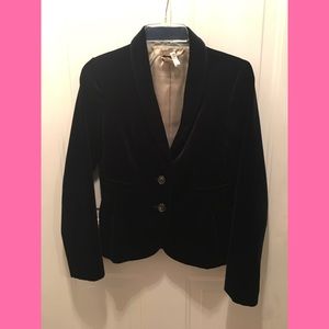 J Crew Navy Velvet Blazer Like New Condition Sz 2
